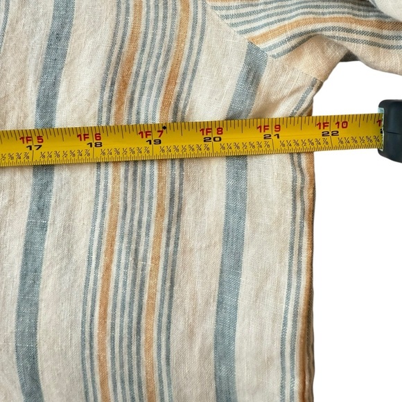 Faherty Beach Days Rialto Tunic Striped Linen Dress Luciano Stripe Size Large - Picture 11 of 11